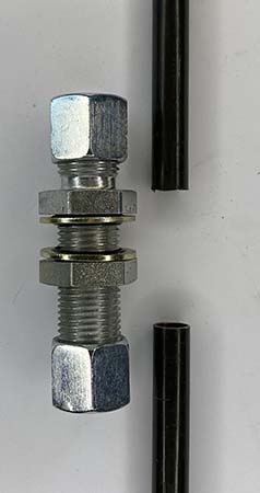 Tank-gjennomføring 10x10 mm rett.