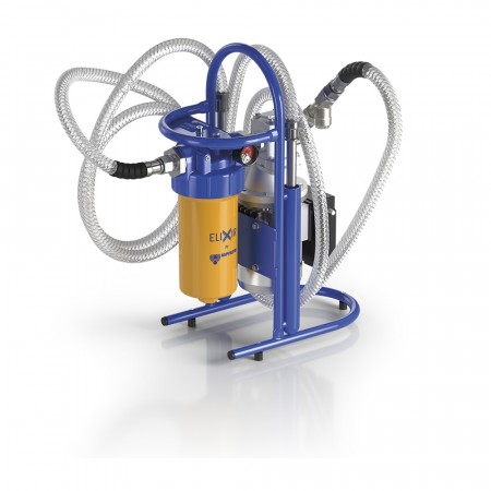 Mobil filtertralle for partikkelrensing av hydraulikkoljer.